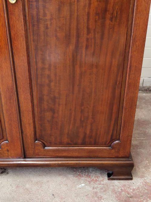 ANTIQUE EDWARDIAN SOLID MAHOGANY DWARF DOUBLE WARDROBE ARMOIRE COMPACTUM BY MAPLE CO LONDON - ADDITIONAL PHOTO 19