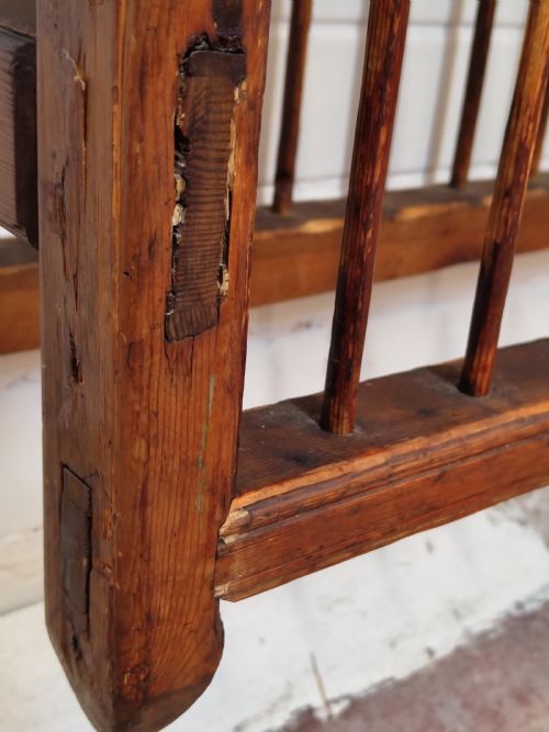 ANTIQUE GEORGIAN COUNTRY PINE PLATE DRYING DISPLAY RACK - ADDITIONAL PHOTO 4