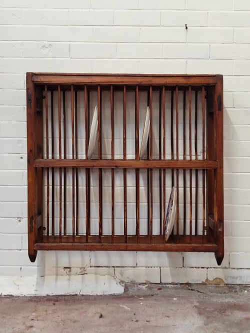 ANTIQUE GEORGIAN COUNTRY PINE PLATE DRYING DISPLAY RACK - ADDITIONAL PHOTO 6