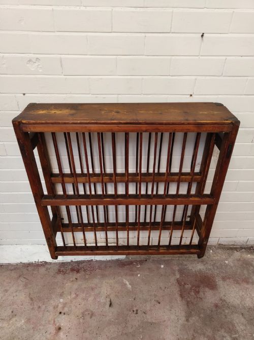 ANTIQUE GEORGIAN COUNTRY PINE PLATE DRYING DISPLAY RACK - ADDITIONAL PHOTO 9