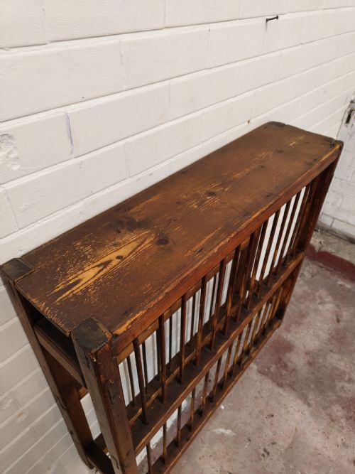 ANTIQUE GEORGIAN COUNTRY PINE PLATE DRYING DISPLAY RACK - ADDITIONAL PHOTO 11