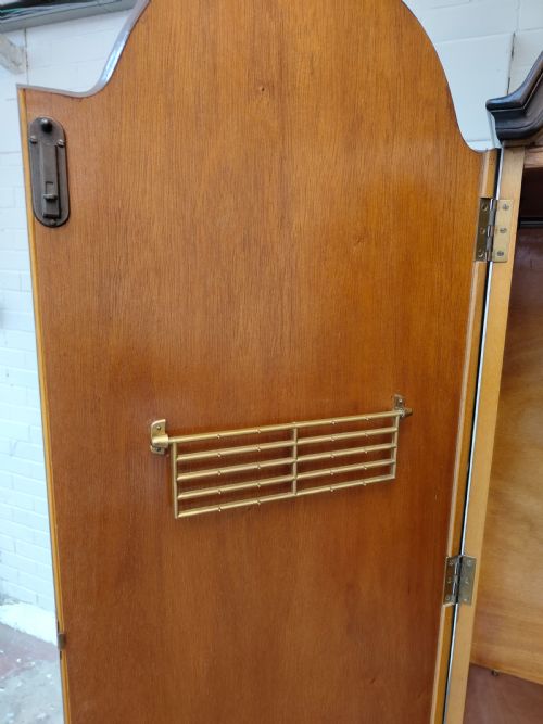 ANTIQUE BURR WALNUT DOUBLE DOME TOP DOUBLE WARDROBE ARMOIRE COMPACTUM - ADDITIONAL PHOTO 8