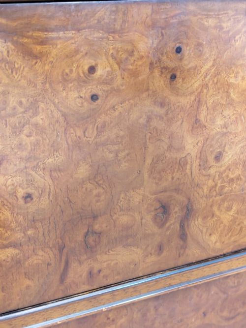 ANTIQUE BURR WALNUT DOUBLE DOME TOP DOUBLE WARDROBE ARMOIRE COMPACTUM - ADDITIONAL PHOTO 13