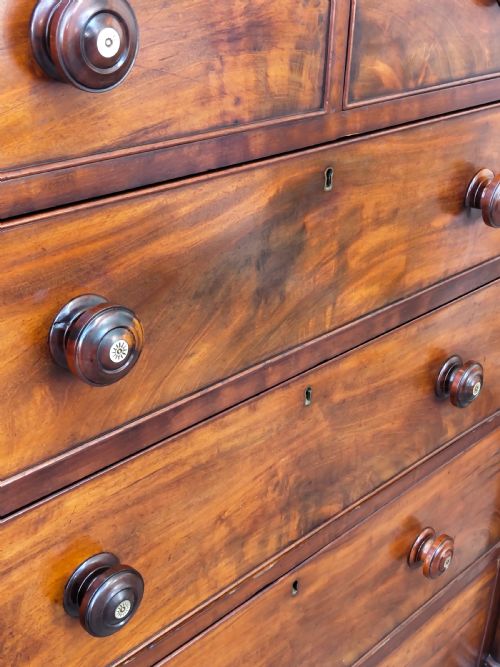 ANTIQUE VICTORIAN MAHOGANY SCOTCH CHEST OF DRAWERS - ADDITIONAL PHOTO 10