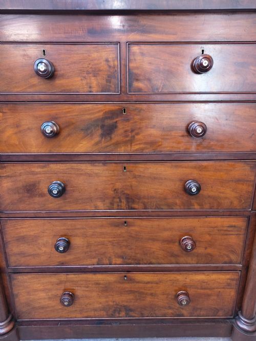 ANTIQUE VICTORIAN MAHOGANY SCOTCH CHEST OF DRAWERS - ADDITIONAL PHOTO 13