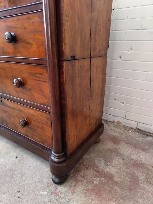 ANTIQUE VICTORIAN MAHOGANY SCOTCH CHEST OF DRAWERS - ADDITIONAL PHOTO 15