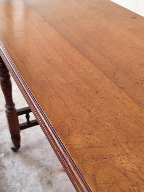 ANTIQUE AESTHETIC MOVEMENT SOLID WALNUT SIDE CENTRE TABLE - ADDITIONAL PHOTO 2