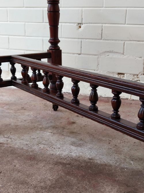 ANTIQUE AESTHETIC MOVEMENT SOLID WALNUT SIDE CENTRE TABLE - ADDITIONAL PHOTO 4