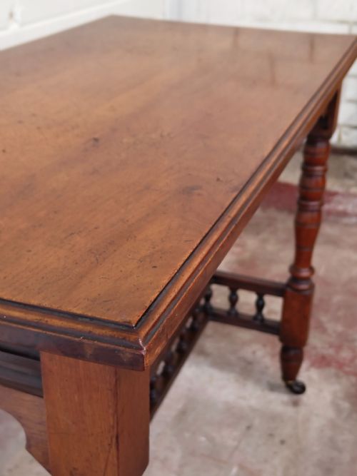 ANTIQUE AESTHETIC MOVEMENT SOLID WALNUT SIDE CENTRE TABLE - ADDITIONAL PHOTO 5