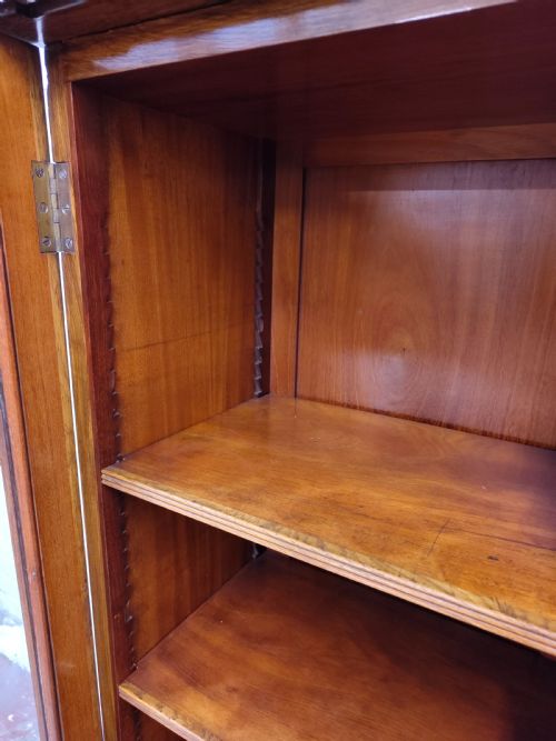 ANTIQUE VICTORIAN AESTHETIC MOVEMENT LARGE SOLID GOLDEN OAK FREE STANDING OPEN GLAZED ADJUSTABLE BOOKCASE - ADDITIONAL PHOTO 8