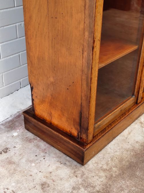 ANTIQUE VICTORIAN AESTHETIC MOVEMENT LARGE SOLID GOLDEN OAK FREE STANDING OPEN GLAZED ADJUSTABLE BOOKCASE - ADDITIONAL PHOTO 23