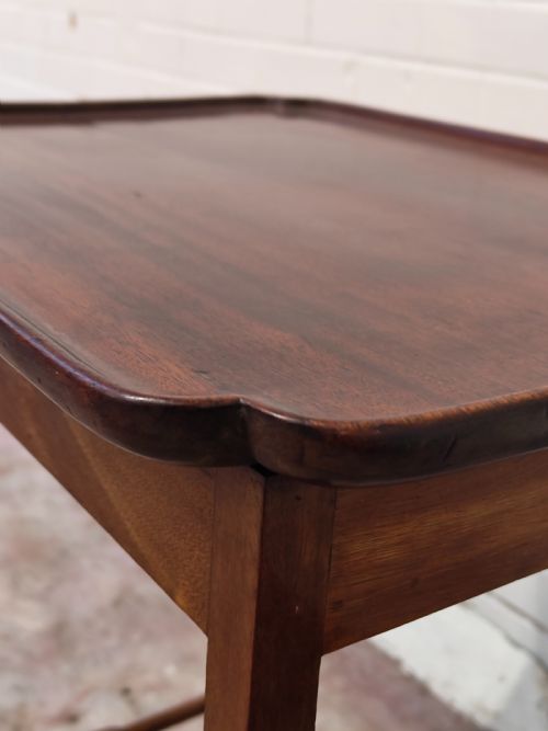 ANTIQUE EDWARDIAN TRAY TOP SOLID MAHOGANY SPIDER LEG TABLE - ADDITIONAL PHOTO 3