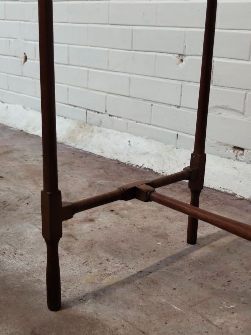 ANTIQUE EDWARDIAN TRAY TOP SOLID MAHOGANY SPIDER LEG TABLE - ADDITIONAL PHOTO 8