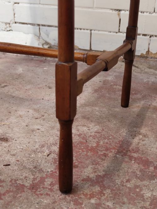 ANTIQUE EDWARDIAN TRAY TOP SOLID MAHOGANY SPIDER LEG TABLE - ADDITIONAL PHOTO 13