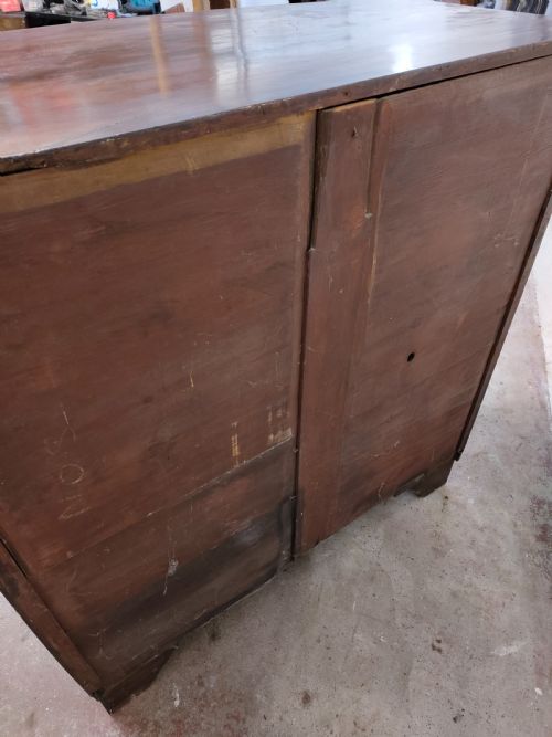 ANTIQUE WILLIAM IV REGENCY BURR MAHOGANY COUNTRY HOUSE BOW FRONT CHEST OF DRAWERS - ADDITIONAL PHOTO 10