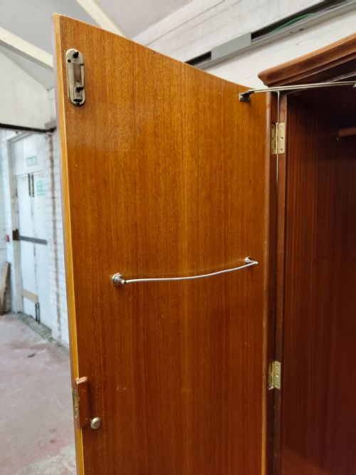 ANTIQUE BURR WALNUT SINGLE WARDROBE ARMOIRE COMPACTUM - ADDITIONAL PHOTO 8
