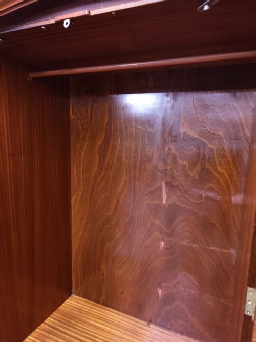ANTIQUE BURR WALNUT SINGLE WARDROBE ARMOIRE COMPACTUM - ADDITIONAL PHOTO 9