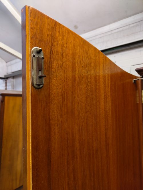 ANTIQUE BURR WALNUT DOUBLE WARDROBE ARMOIRE COMPACTUM - ADDITIONAL PHOTO 7