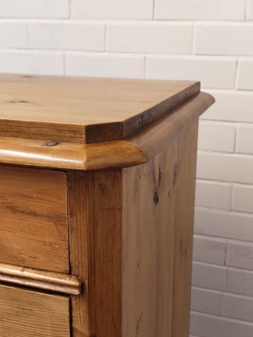 ANTIQUE VICTORIAN SOLID PINE FRENCH SECRETAIRE CHEST OF DRAWERS - ADDITIONAL PHOTO 9