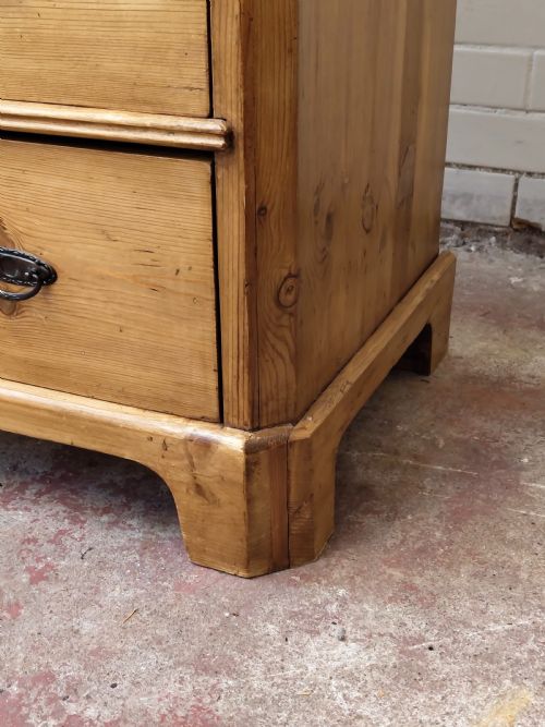 ANTIQUE VICTORIAN SOLID PINE FRENCH SECRETAIRE CHEST OF DRAWERS - ADDITIONAL PHOTO 18