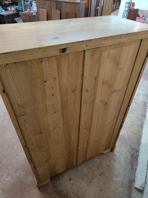 ANTIQUE VICTORIAN SOLID PINE FRENCH SECRETAIRE CHEST OF DRAWERS - ADDITIONAL PHOTO 20