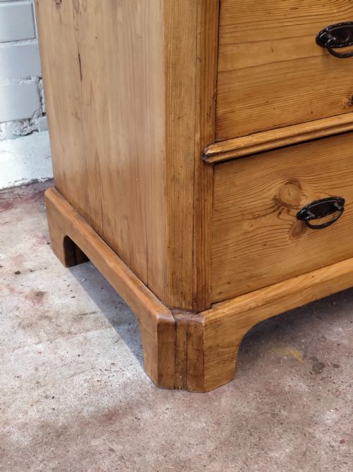 ANTIQUE VICTORIAN SOLID PINE FRENCH SECRETAIRE CHEST OF DRAWERS - ADDITIONAL PHOTO 23