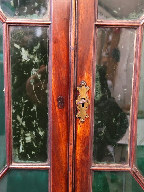 ANTIQUE GEORGE III COUNTRY HOUSE MAHOGANY BUREAU BOOKCASE - ADDITIONAL PHOTO 21
