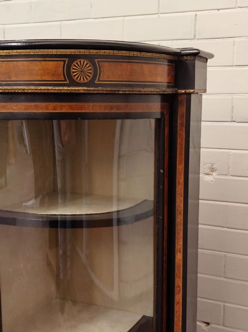 ANTIQUE EARLY VICTORIAN ENGLISH EBONISED INLAID AND ORMOLU CREDENZA SIDEBOARD CABINET - ADDITIONAL PHOTO 15