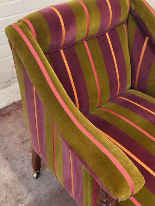 ANTIQUE VICTORIAN WALNUT LIBRARY FIRESIDE EASY LOW ARMCHAIR - ADDITIONAL PHOTO 14