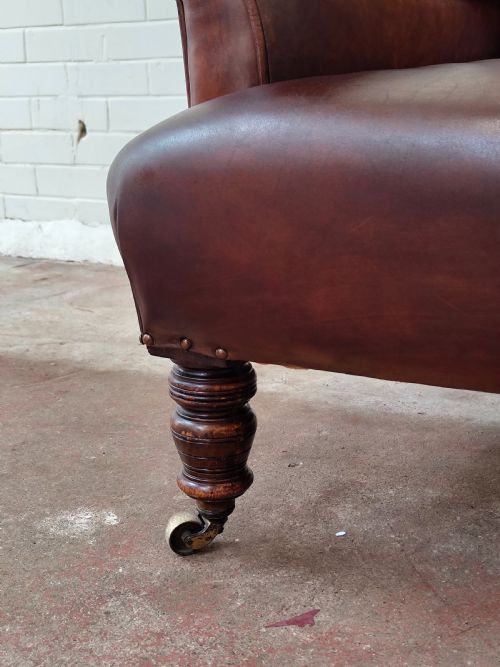 ANTIQUE VICTORIAN TAN LEATHER CHESTERFIELD GENTLEMAN'S LIBRARY FIRESIDE EASY ARMCHAIR - ADDITIONAL PHOTO 8