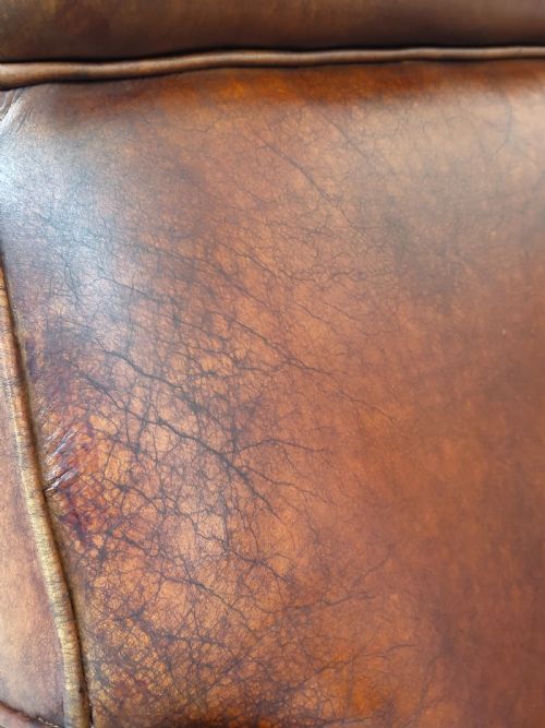 ANTIQUE VICTORIAN TAN LEATHER CHESTERFIELD GENTLEMAN'S LIBRARY FIRESIDE EASY ARMCHAIR - ADDITIONAL PHOTO 14
