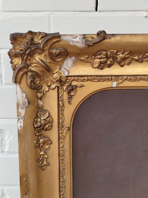LARGE ANTIQUE VICTORIAN OIL PORTRAIT ON CANVAS OF A GENTLEMAN IN GESSO FRAME - ADDITIONAL PHOTO 1