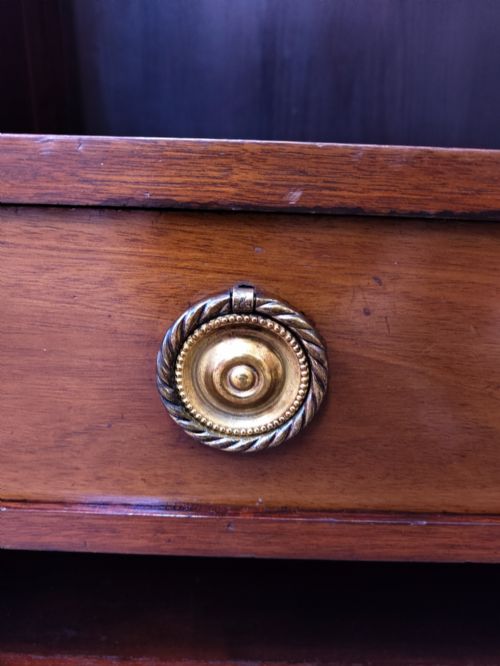 ANTIQUE EDWARDIAN SOLID MAHOGANY ADJUSTABLE OPEN BOOKCASE - ADDITIONAL PHOTO 7