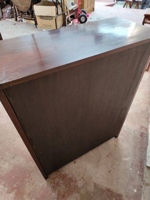 ANTIQUE EDWARDIAN SOLID MAHOGANY ADJUSTABLE OPEN BOOKCASE - ADDITIONAL PHOTO 10