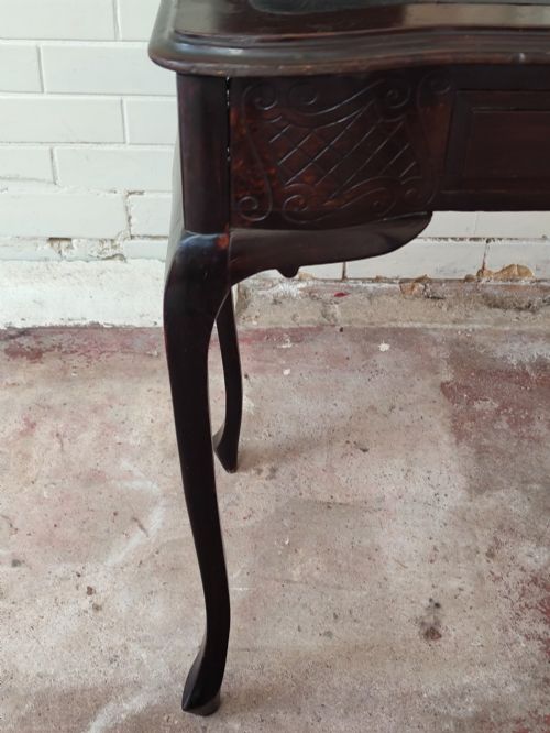 ANTIQUE VICTORIAN MAHOGANY LADIES MIRRORED WRITING DESK - ADDITIONAL PHOTO 13