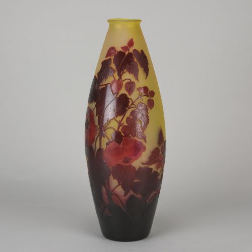 EARLY 20TH CENTURY FRENCH ART NOUVEAU VASE ENTITLED LARGE FLORAL VASE BY EMILE GALLE - ADDITIONAL PHOTO 1