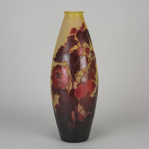 EARLY 20TH CENTURY FRENCH ART NOUVEAU VASE ENTITLED LARGE FLORAL VASE BY EMILE GALLE - ADDITIONAL PHOTO 2