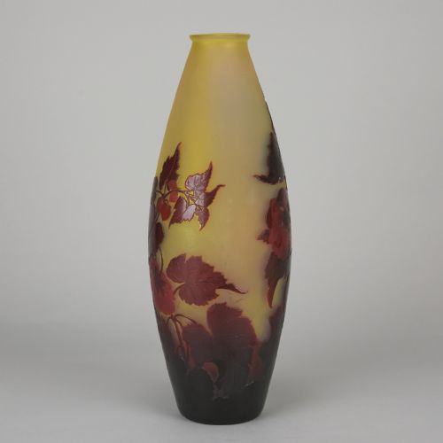 EARLY 20TH CENTURY FRENCH ART NOUVEAU VASE ENTITLED LARGE FLORAL VASE BY EMILE GALLE - ADDITIONAL PHOTO 3