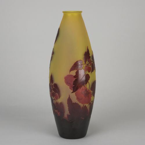 EARLY 20TH CENTURY FRENCH ART NOUVEAU VASE ENTITLED LARGE FLORAL VASE BY EMILE GALLE - ADDITIONAL PHOTO 4