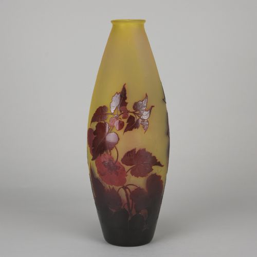 EARLY 20TH CENTURY FRENCH ART NOUVEAU VASE ENTITLED LARGE FLORAL VASE BY EMILE GALLE - ADDITIONAL PHOTO 5