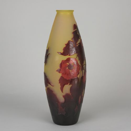 EARLY 20TH CENTURY FRENCH ART NOUVEAU VASE ENTITLED LARGE FLORAL VASE BY EMILE GALLE - ADDITIONAL PHOTO 6