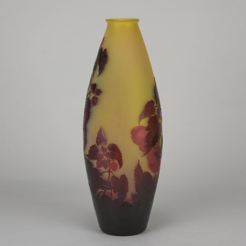 EARLY 20TH CENTURY FRENCH ART NOUVEAU VASE ENTITLED LARGE FLORAL VASE BY EMILE GALLE - ADDITIONAL PHOTO 7