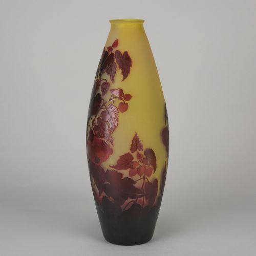 EARLY 20TH CENTURY FRENCH ART NOUVEAU VASE ENTITLED LARGE FLORAL VASE BY EMILE GALLE - ADDITIONAL PHOTO 8