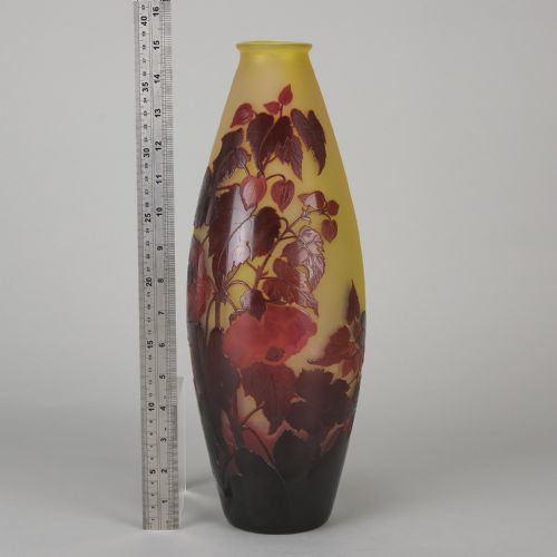 EARLY 20TH CENTURY FRENCH ART NOUVEAU VASE ENTITLED LARGE FLORAL VASE BY EMILE GALLE - ADDITIONAL PHOTO 9