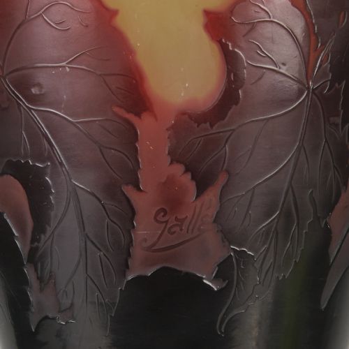 EARLY 20TH CENTURY FRENCH ART NOUVEAU VASE ENTITLED LARGE FLORAL VASE BY EMILE GALLE - ADDITIONAL PHOTO 12