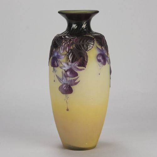 EARLY 20TH CENTURY ART NOUVEAU GLASS FUSCHIA SOUFFL VASE BY EMILE GALL - ADDITIONAL PHOTO 7