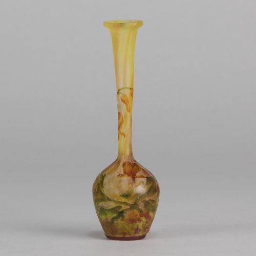 EARLY 20TH CENTURY ART NOUVEAU CAMEO GLASS MONTBRECIA VASE BY DAUM FRRES - ADDITIONAL PHOTO 1