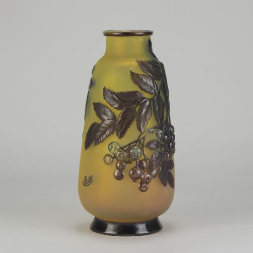 EARLY 20TH CENTURY CAMEO GLASS ENTITLED SORBIER SOUFFL VASE BY GALL - ADDITIONAL PHOTO 2
