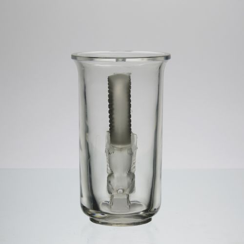 EARLY 20TH CENTURY ART DECO CLEAR GLASS THIBET VASE BY REN LALIQUE - ADDITIONAL PHOTO 3