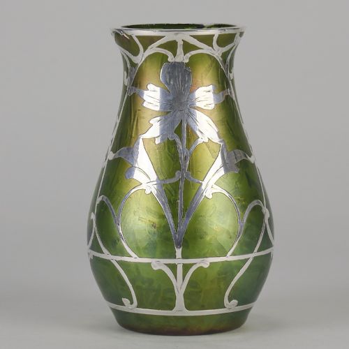 EARLY 20TH CENTURY ART NOUVEAU SILVERED PHNOMEN VASE BY LOETZ WITWE - ADDITIONAL PHOTO 3